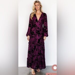 Baltic Born Liana Velvet Embossed Maxi Dress